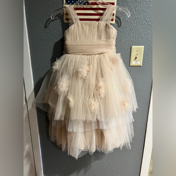 NWT Oatmeal color Watters flower girl dress 43312 Seahorse size 6 - Picture 1 of 4
